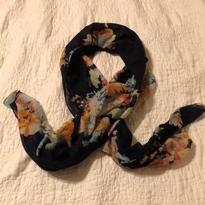 Navy/Colorful Scarf